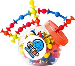 Colorful interlocking brain connection puzzle toy for cognitive development.