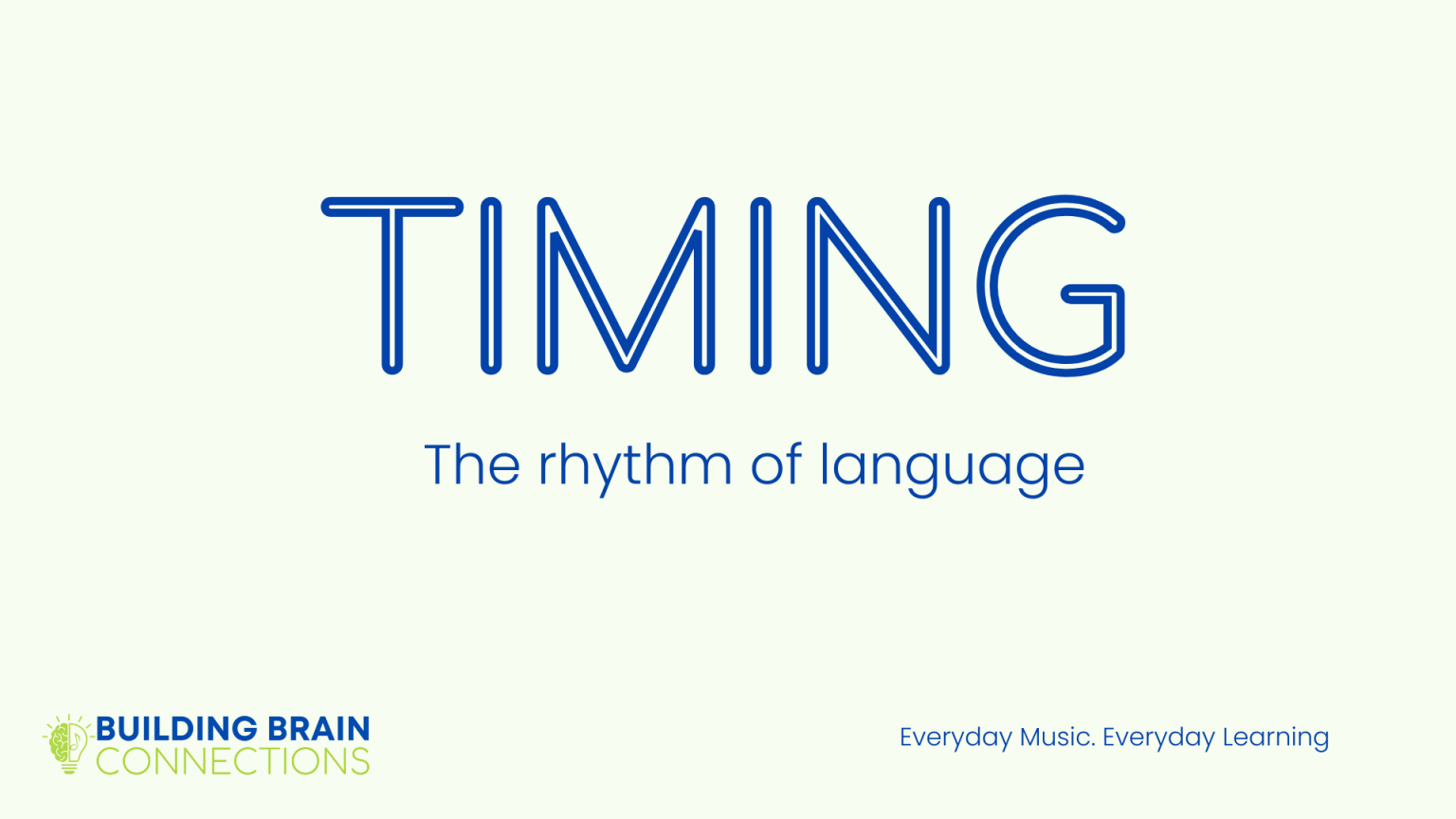Song Timing Style Pitch, Timing, Timbre: How Music Grows The Speaking Brain - Building ...